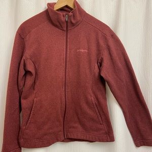 Patagonia Medium women's red casual fleece long sleeves zip